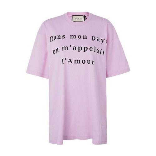 【包税】 GUCCI/古驰 女士粉色棉质短袖T恤 539081-XJARY-5671 PLFSX