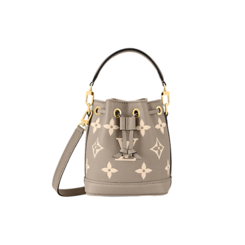 （新品包包）Louis Vuitton/路易威登 Nano Noé女士鸽子灰色柔软粒面压花牛皮单肩包/手提包 M46291（04促销产品）