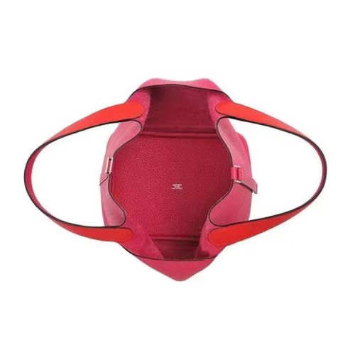 【新品包包】HERMES/爱马仕 经典 picotin 18 水桶包 玫红色手提包（配HERMES礼品盒）